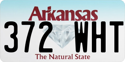 AR license plate 372WHT