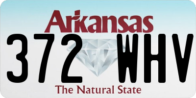 AR license plate 372WHV