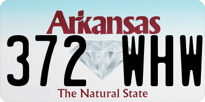 AR license plate 372WHW