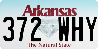 AR license plate 372WHY