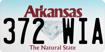 AR license plate 372WIA