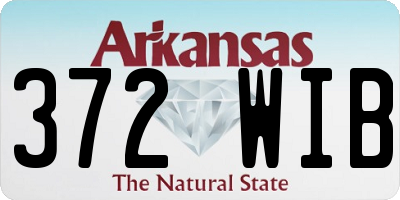 AR license plate 372WIB