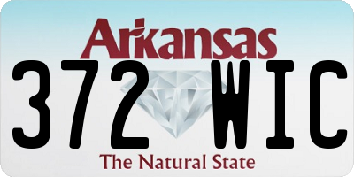 AR license plate 372WIC