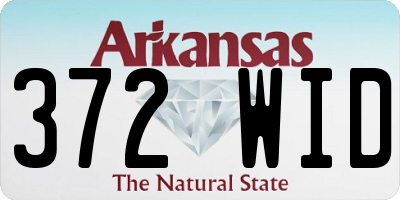 AR license plate 372WID
