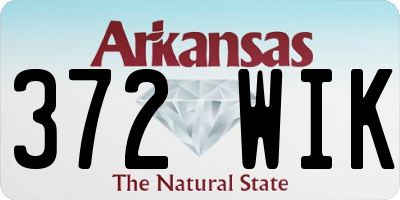 AR license plate 372WIK
