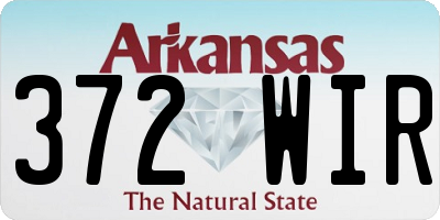 AR license plate 372WIR
