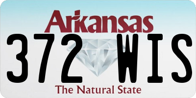 AR license plate 372WIS