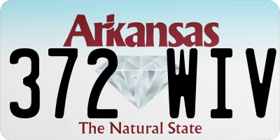AR license plate 372WIV
