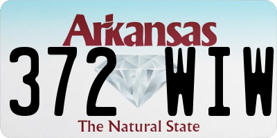 AR license plate 372WIW