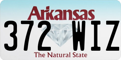 AR license plate 372WIZ