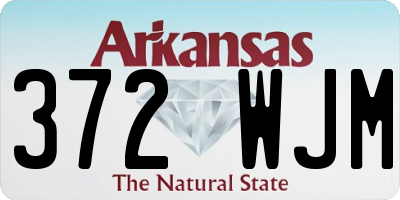 AR license plate 372WJM