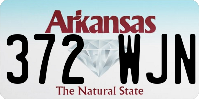 AR license plate 372WJN