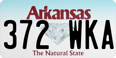 AR license plate 372WKA