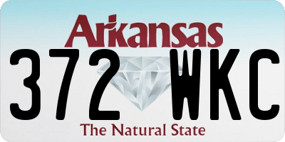 AR license plate 372WKC