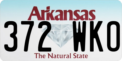 AR license plate 372WKO