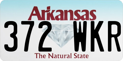 AR license plate 372WKR