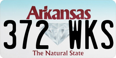 AR license plate 372WKS