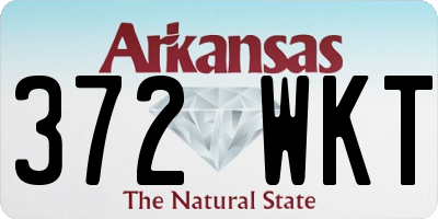 AR license plate 372WKT