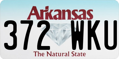 AR license plate 372WKU