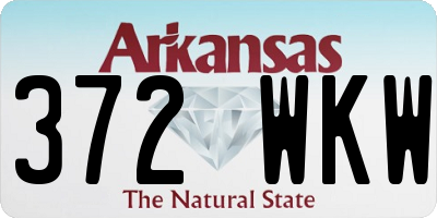 AR license plate 372WKW
