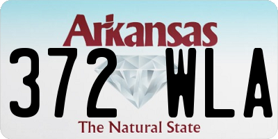 AR license plate 372WLA