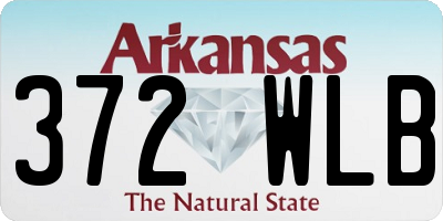 AR license plate 372WLB