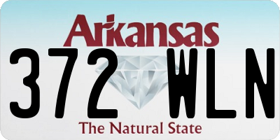 AR license plate 372WLN