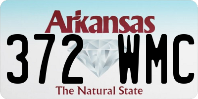 AR license plate 372WMC