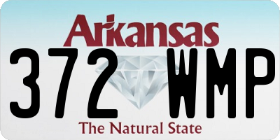 AR license plate 372WMP