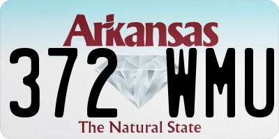AR license plate 372WMU