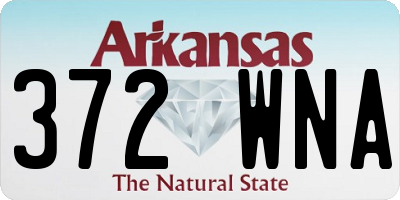 AR license plate 372WNA