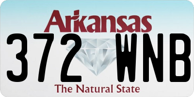 AR license plate 372WNB