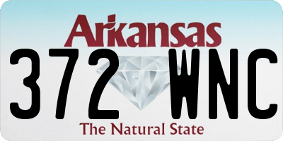 AR license plate 372WNC