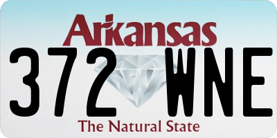 AR license plate 372WNE