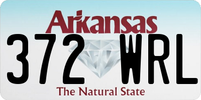 AR license plate 372WRL