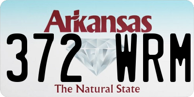 AR license plate 372WRM