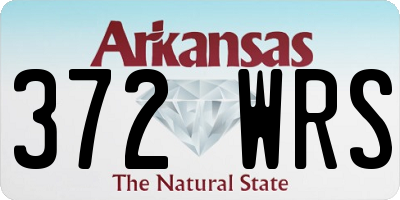 AR license plate 372WRS