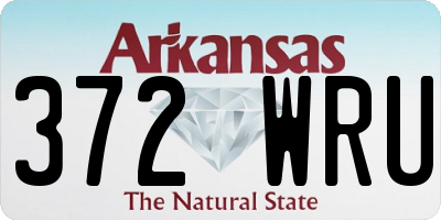 AR license plate 372WRU