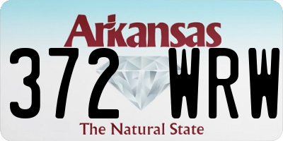 AR license plate 372WRW