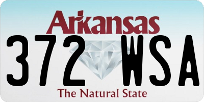 AR license plate 372WSA