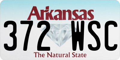 AR license plate 372WSC