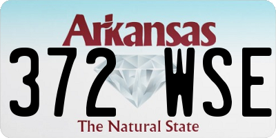 AR license plate 372WSE