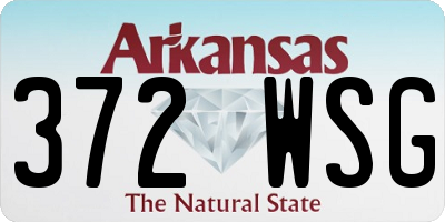 AR license plate 372WSG