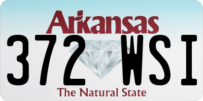 AR license plate 372WSI