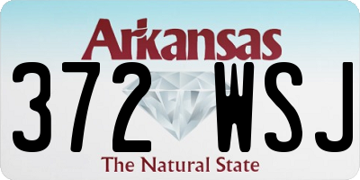 AR license plate 372WSJ