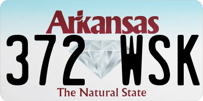AR license plate 372WSK