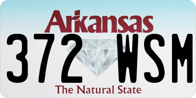 AR license plate 372WSM