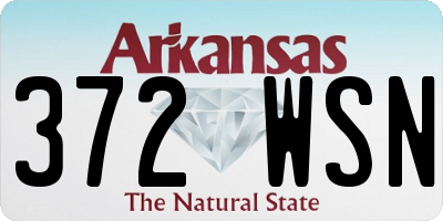AR license plate 372WSN