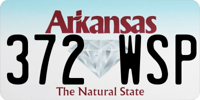 AR license plate 372WSP