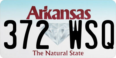 AR license plate 372WSQ
